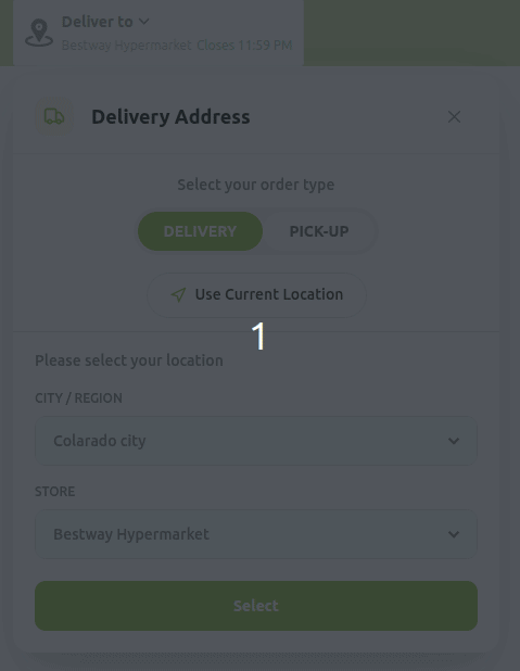 select header widgets