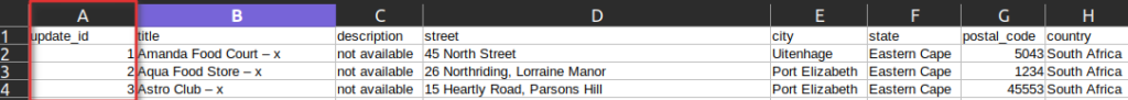 How can I Import Stores using CSV Sheet? 6 Update ID CSV File
