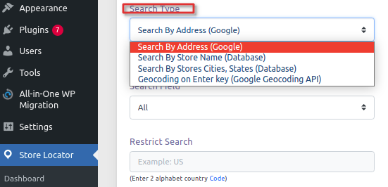 Effective, Optimized, and Targeted – Agile Store Locator 6 Select Address Search Type
