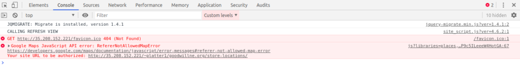 Adding the Correct Referrer for Google API 1 Referrer Error Message