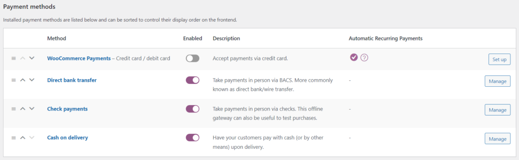 Payment Methods 2 Payment Methods - WooCommerce