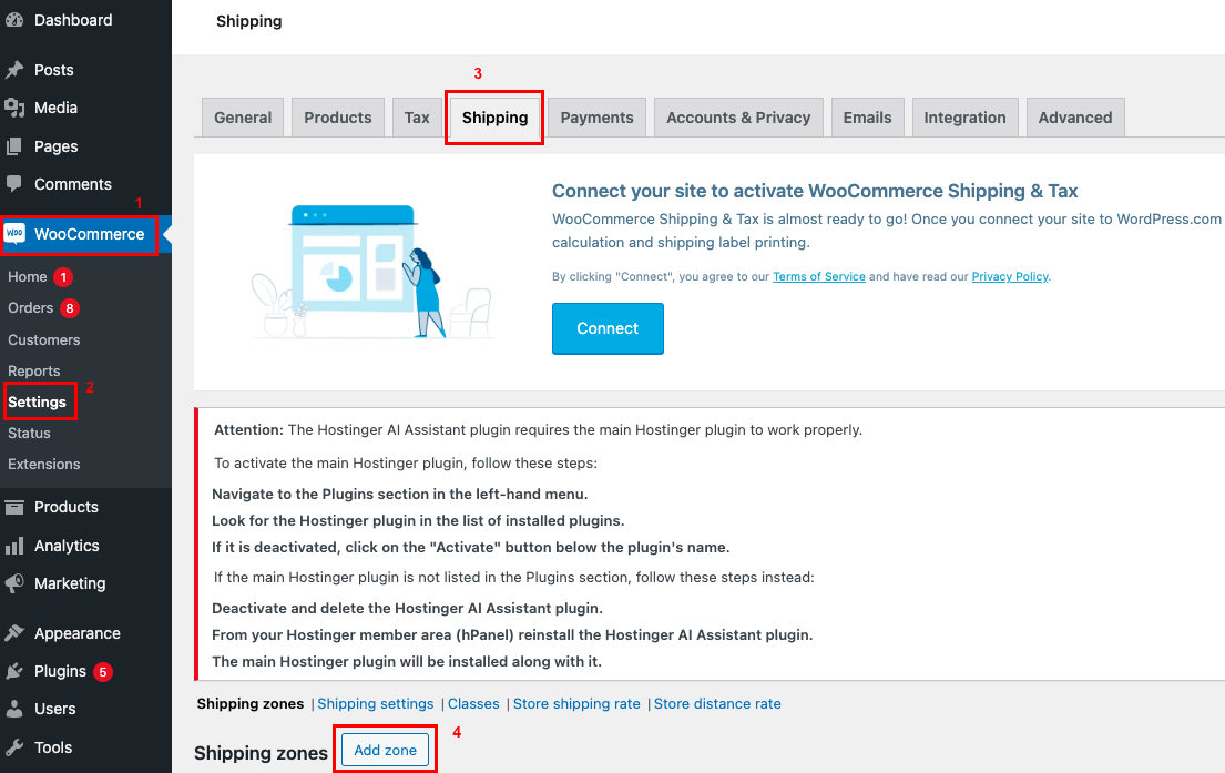 Table Rate Shipping Method 2 create new shipping zone