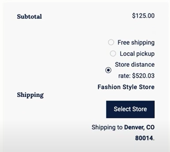 Table Rate Shipping Method 7 Distance Rate Store Cost