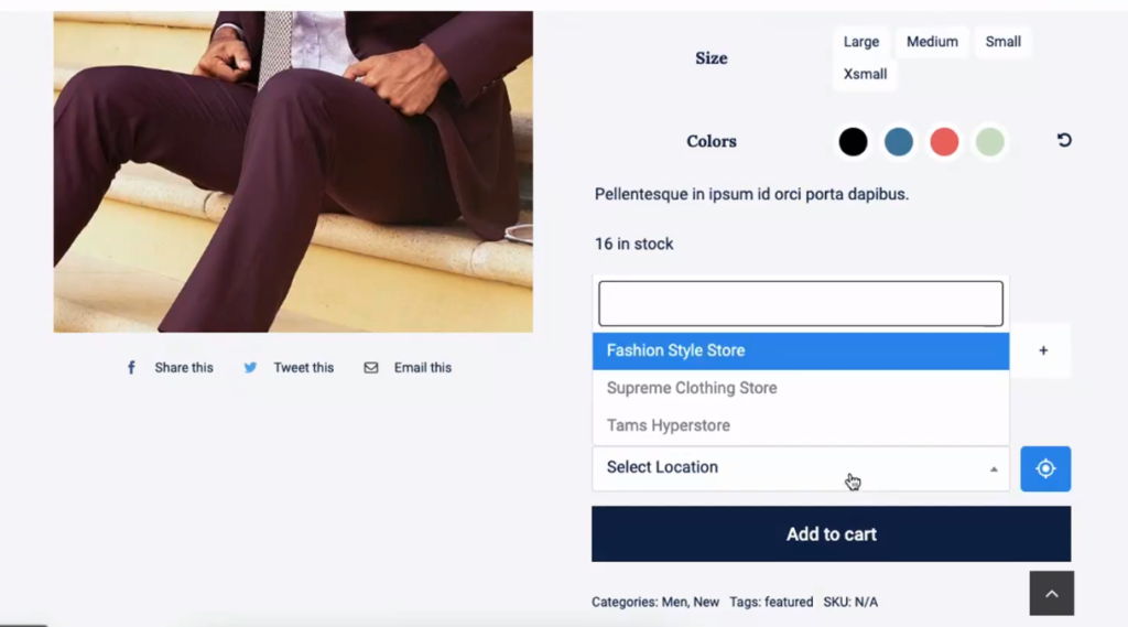 Shipping Zones Tab 4 Assigned Stores