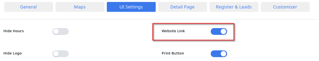 How to Add a Store Details Page? 5 enable website button
