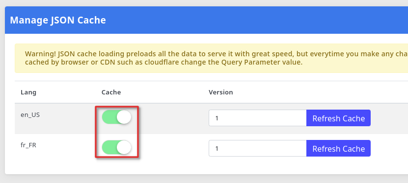 Store Data Changes not appearing 2 manage json cache