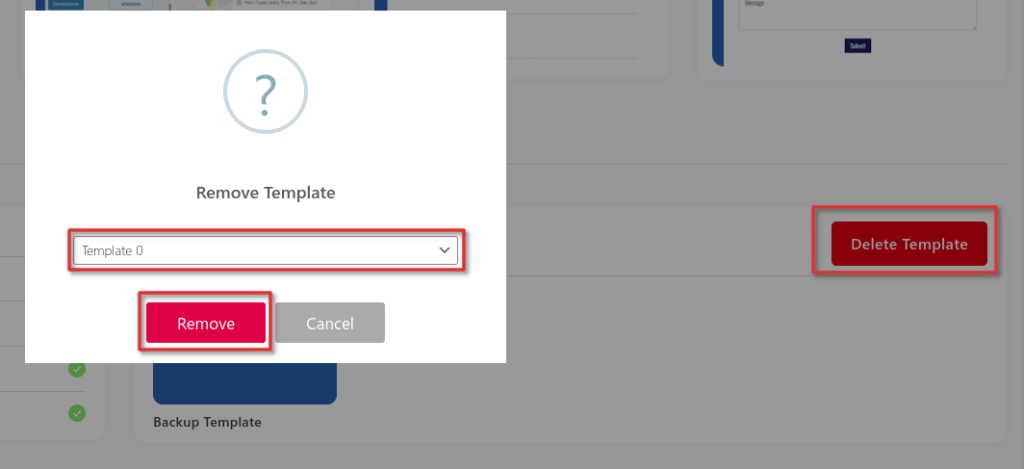 How we can Customize the Template without modifying Core Plugin? 4 remove backup template