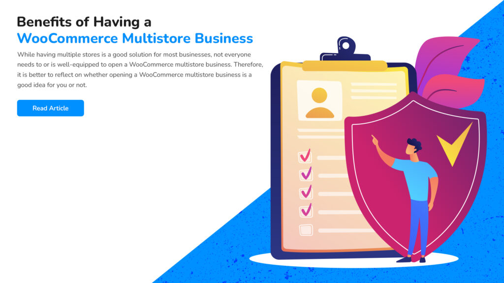WooCommerce Multistore: An Ultimate Guide to Handle WooCommerce Stores and Products 2 A person looking at a large clipboard.
