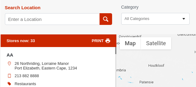 Show Category Option 2 categories dropdown