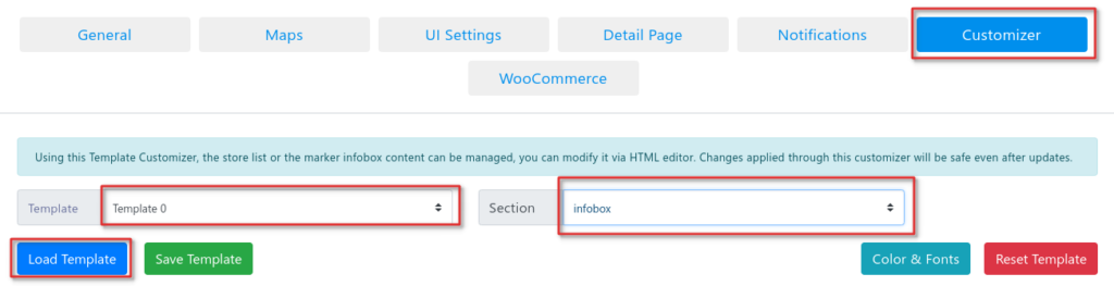 Add Call to Action buttons in Infobox 5 customizer infobox