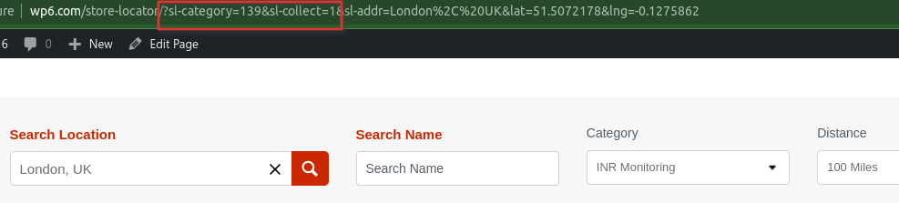 Pass Parameters with Search Widget Redirect 1 q param