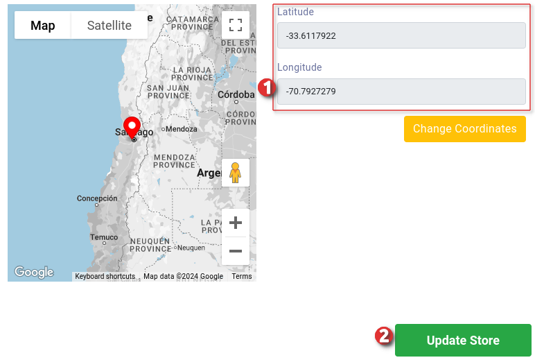 A few of my stores are not appearing 6 Fix the coordinates