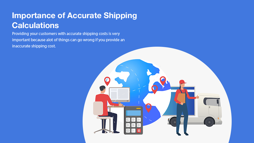Distance Rate Shipping for WooCommerce: A Comprehensive 2026 Guide for Store Owners 2 logistical icons (truck, personnel. computer, calculator, etc.) showing the importance of distance rate shipping.