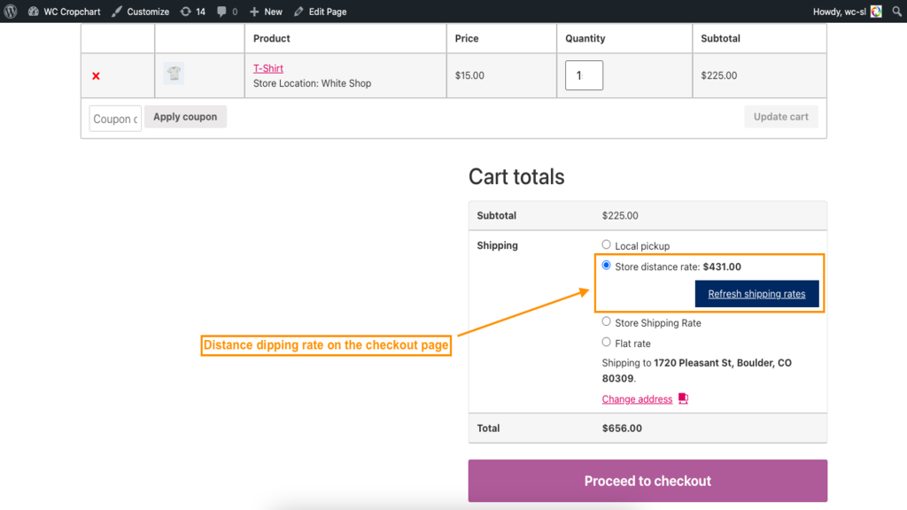 Distance Rate Shipping for WooCommerce: A Comprehensive 2026 Guide for Store Owners 10 Dstance rate shipping calculation on the checkout page.
