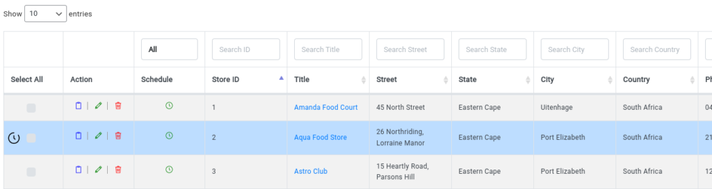 Store Schedule 3 scheduled store