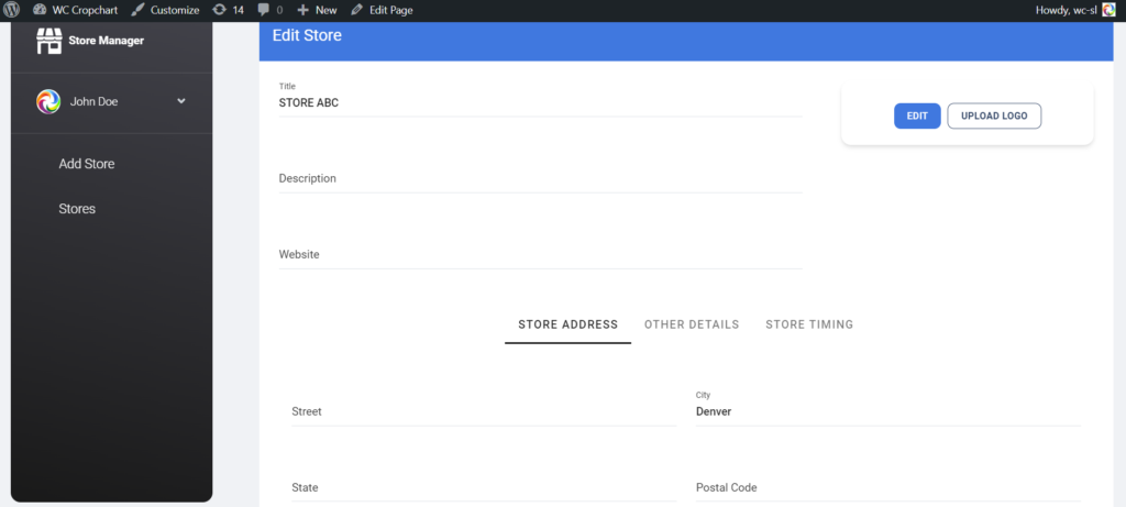 Store Manager 6 edit store via manager
