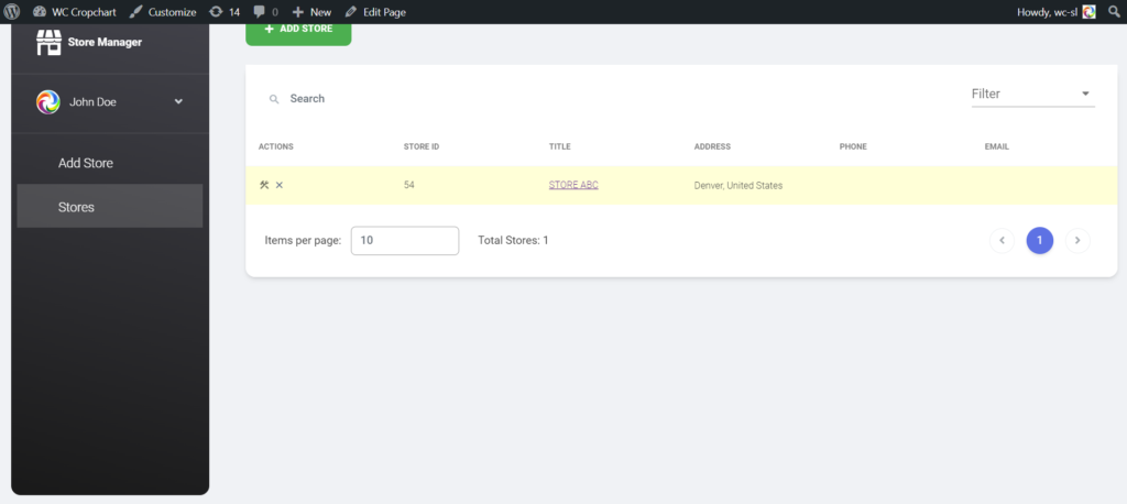 Store Manager 5 manager dashboard