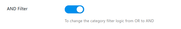 Single/Multiple Categories Selection 2 AND Filter logic
