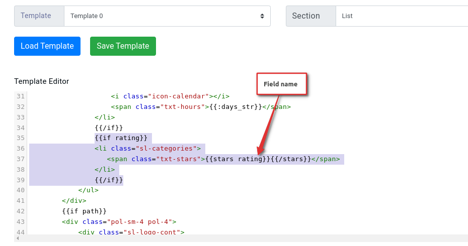 How to include Rating Stars? 2 rating stars field