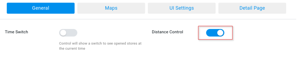 Distance Controls 5 distance control switch