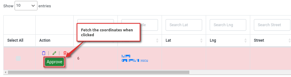 Missing Coordinates in Store Registration Form 2 approve button