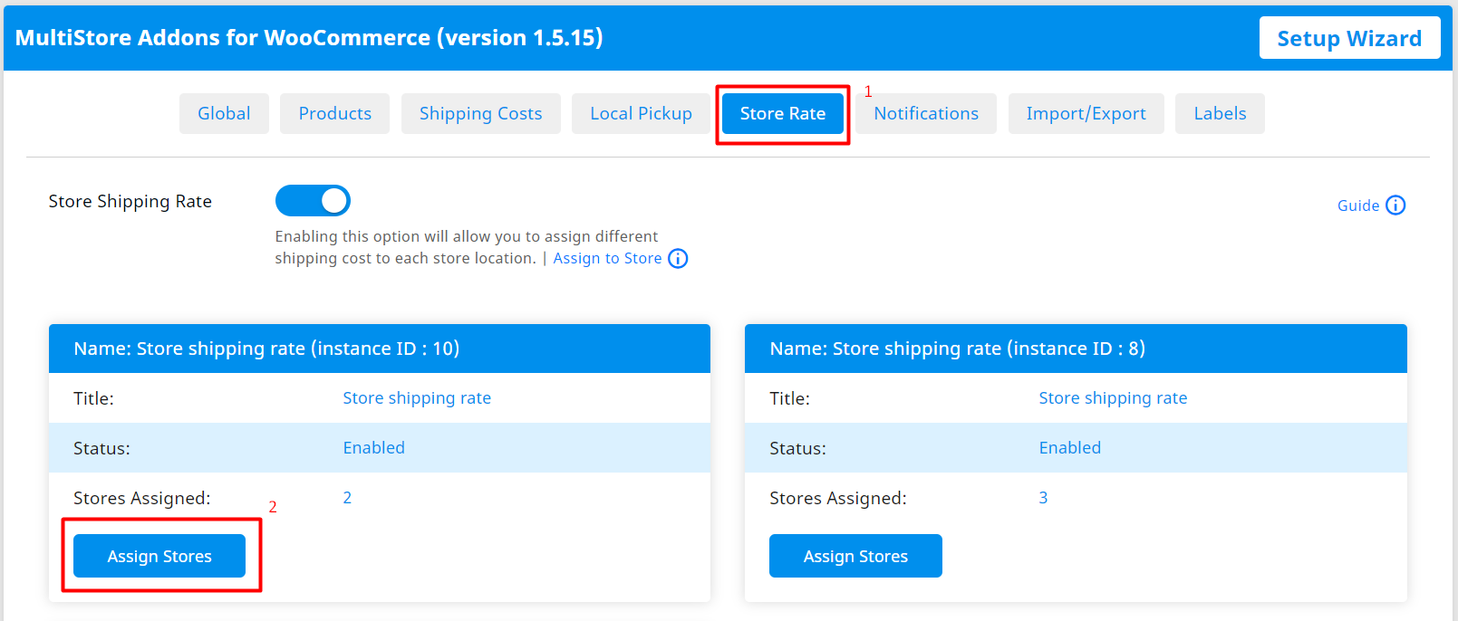 Assigning Stores to Shipping Zones 10 assign stores store rate