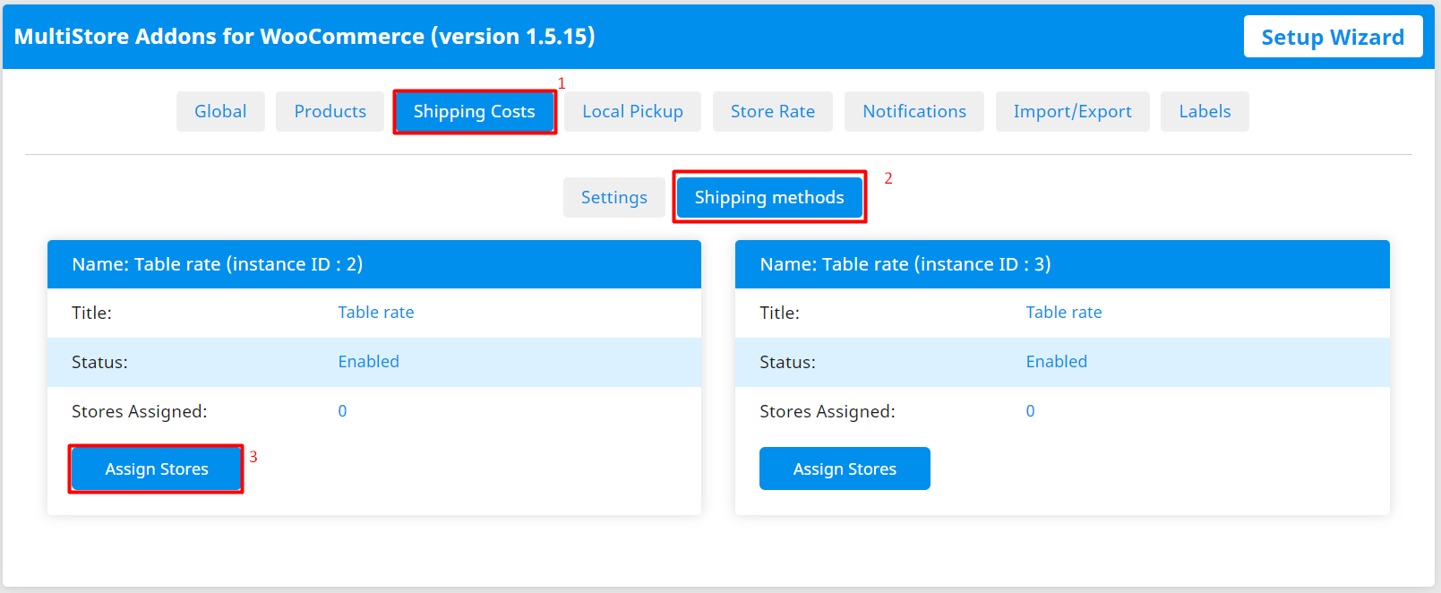 Assigning Stores to Shipping Zones 9 assign stores to tablerate shipping