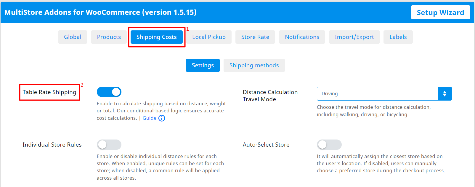 Assigning Stores to Shipping Zones 12 enabletablerateshipping