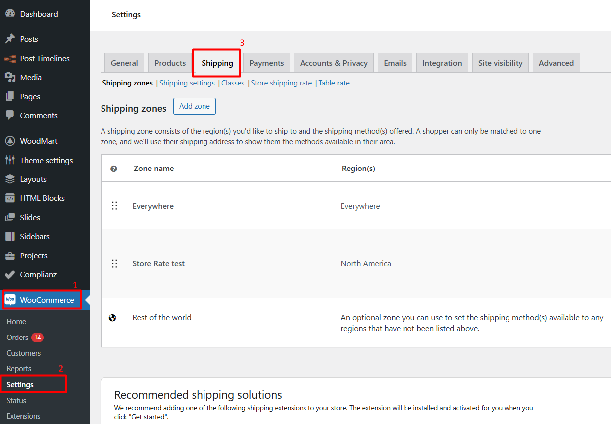 Assigning Stores to Shipping Zones 1 new shipping