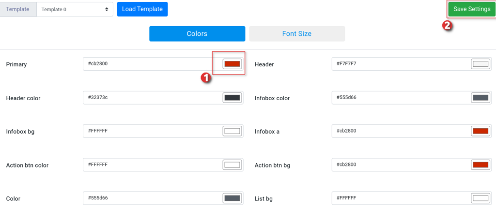 How we can add Custom Color to the Store Locator? 2 Color Customizer Tool
