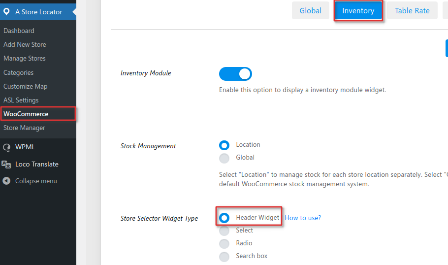 Header Store Selector Widget Documentation 1 Header Store Selector