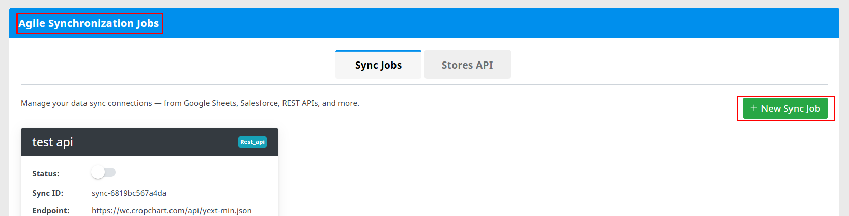How to Configure Smartsheet with Agile Sync Addon 4 newsyncjob 1