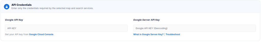 Google Maps, MapLibre & Free Maps for WordPress Store Locator 2 google maps api keys